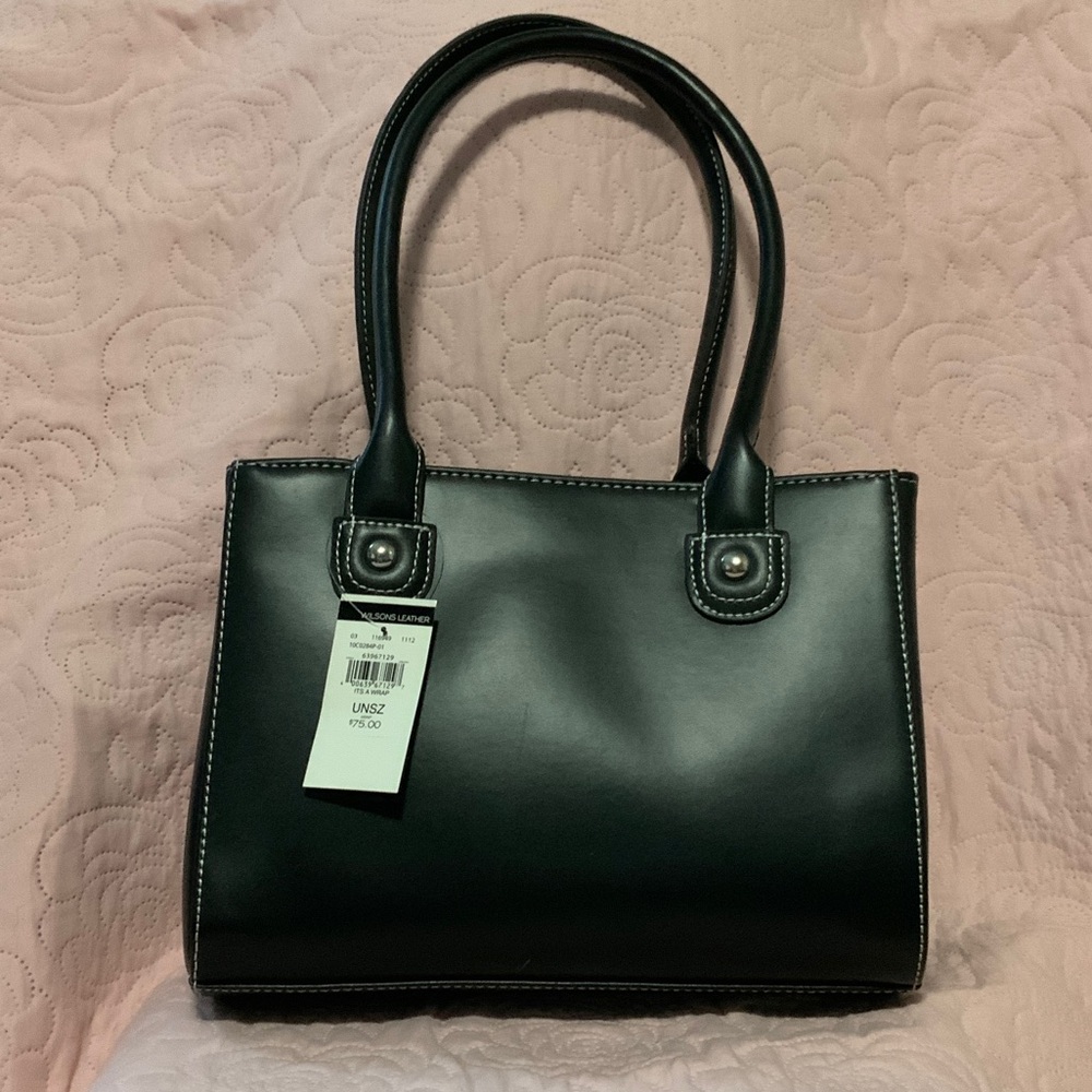 Classic Black Wilson Leather Shoulder Bag